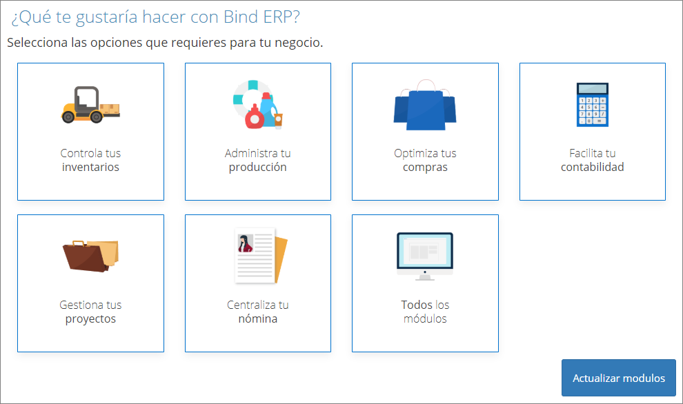 Configurar Módulos En Bind Erp